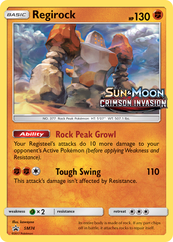 Regirock (SM74) [Sun & Moon: Black Star Promos] | Galactic Gamez