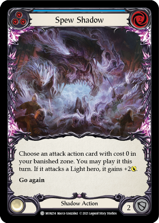 Spew Shadow (Blue) [MON214] 1st Edition Normal | Galactic Gamez