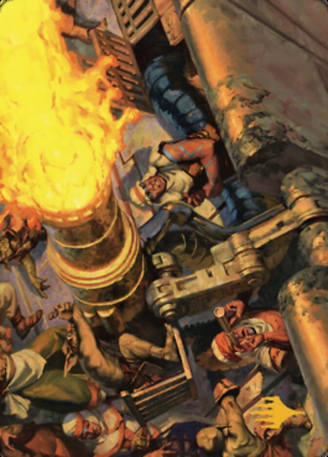 Mana Cannons Art Card (Gold-Stamped Signature) [Dominaria United Art Series] | Galactic Gamez