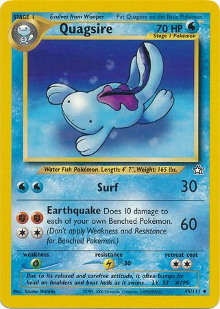 Quagsire (45/111) [Neo Genesis Unlimited] | Galactic Gamez