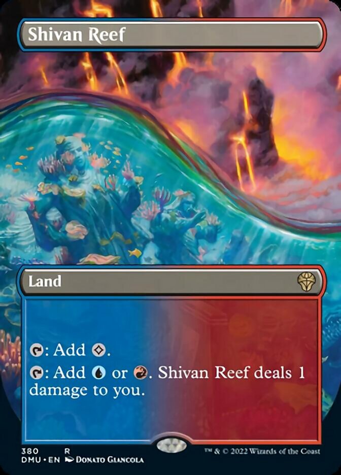 Shivan Reef (Borderless Alternate Art) [Dominaria United] | Galactic Gamez