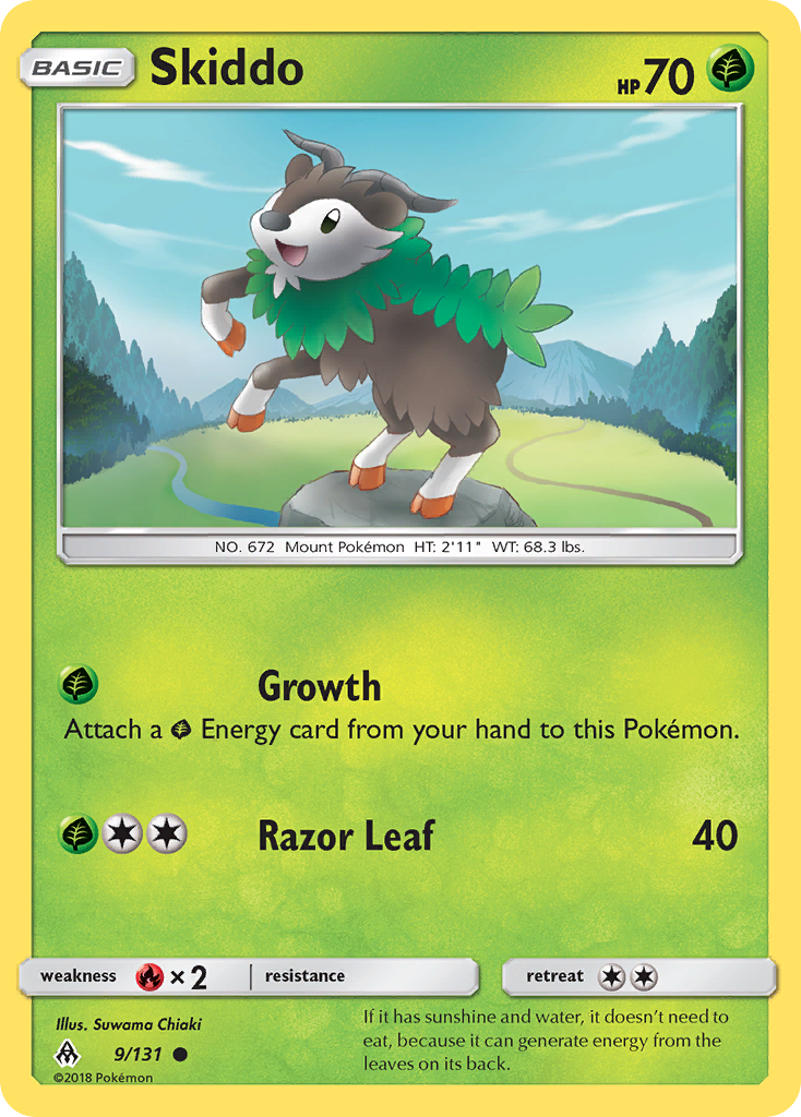 Skiddo (9/131) [Sun & Moon: Forbidden Light] | Galactic Gamez