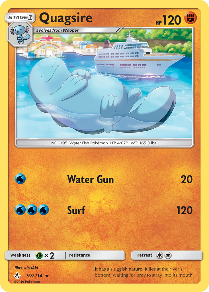 Quagsire (97/214) [Sun & Moon: Unbroken Bonds] | Galactic Gamez