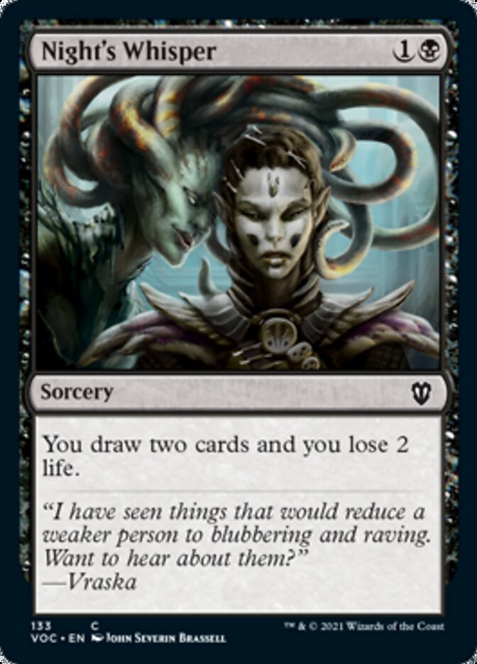Night's Whisper [Innistrad: Crimson Vow Commander] | Galactic Gamez