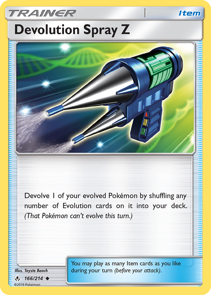 Devolution Spray Z (166/214) [Sun & Moon: Unbroken Bonds] | Galactic Gamez