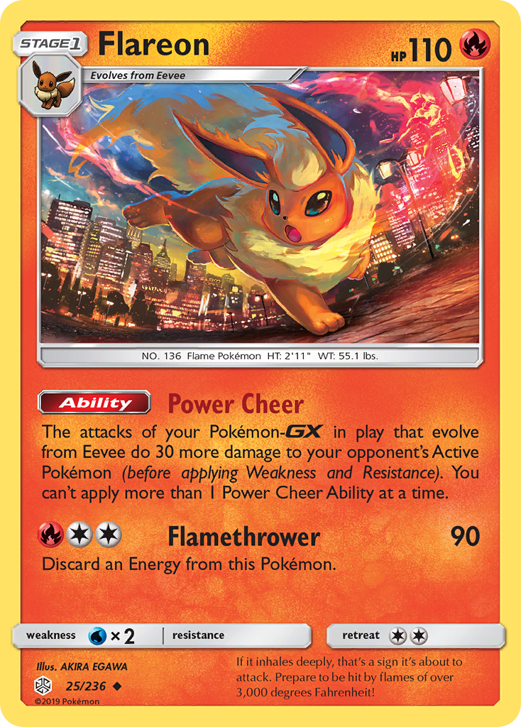 Flareon (25/236) [Sun & Moon: Cosmic Eclipse] | Galactic Gamez