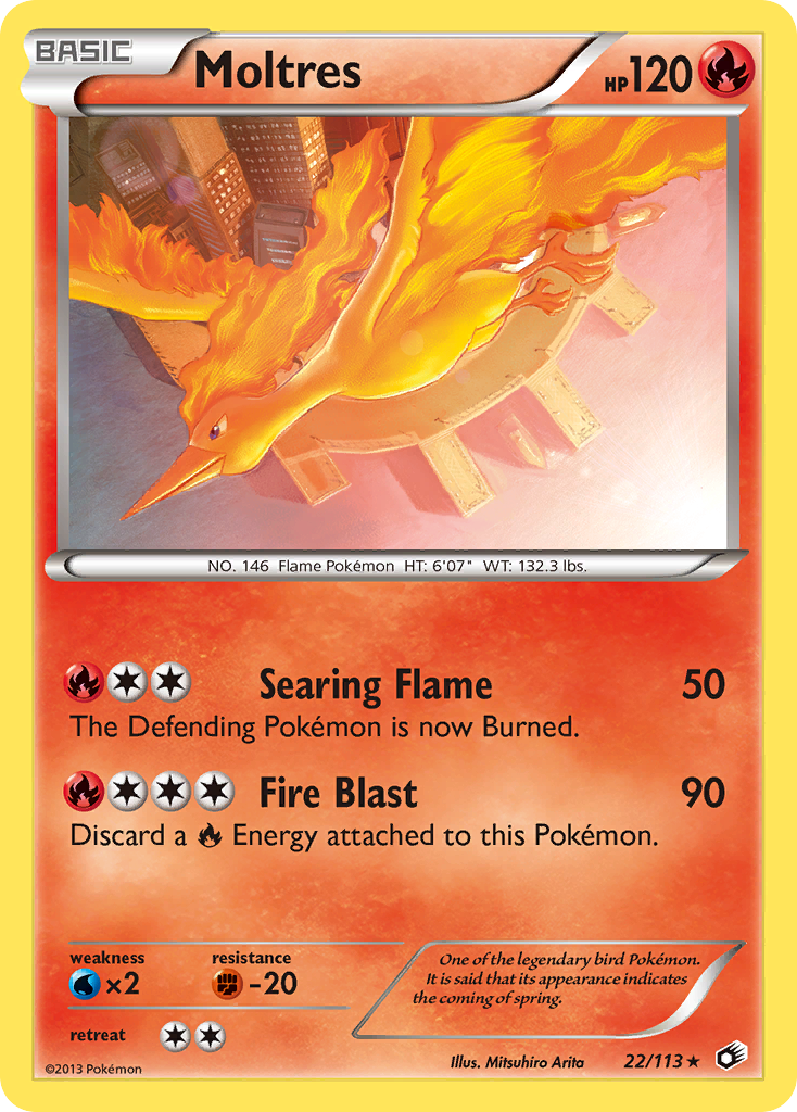 Moltres (22/113) [Black & White: Legendary Treasures] | Galactic Gamez