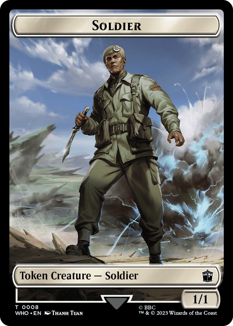 Soldier // Food (0026) Double-Sided Token [Doctor Who Tokens] | Galactic Gamez