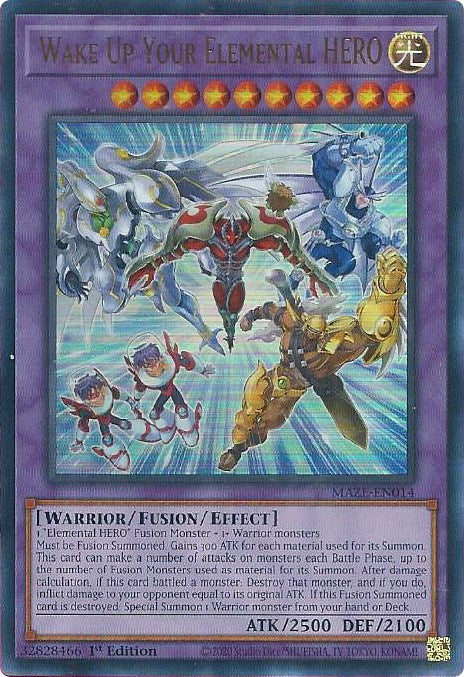 Wake Up Your Elemental HERO [MAZE-EN014] Ultra Rare | Galactic Gamez