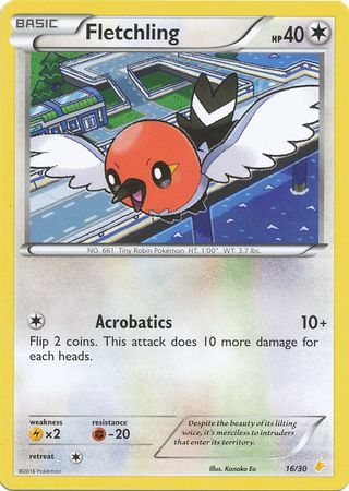 Fletchling (16/30) [XY: Trainer Kit 3 - Pikachu Libre] | Galactic Gamez