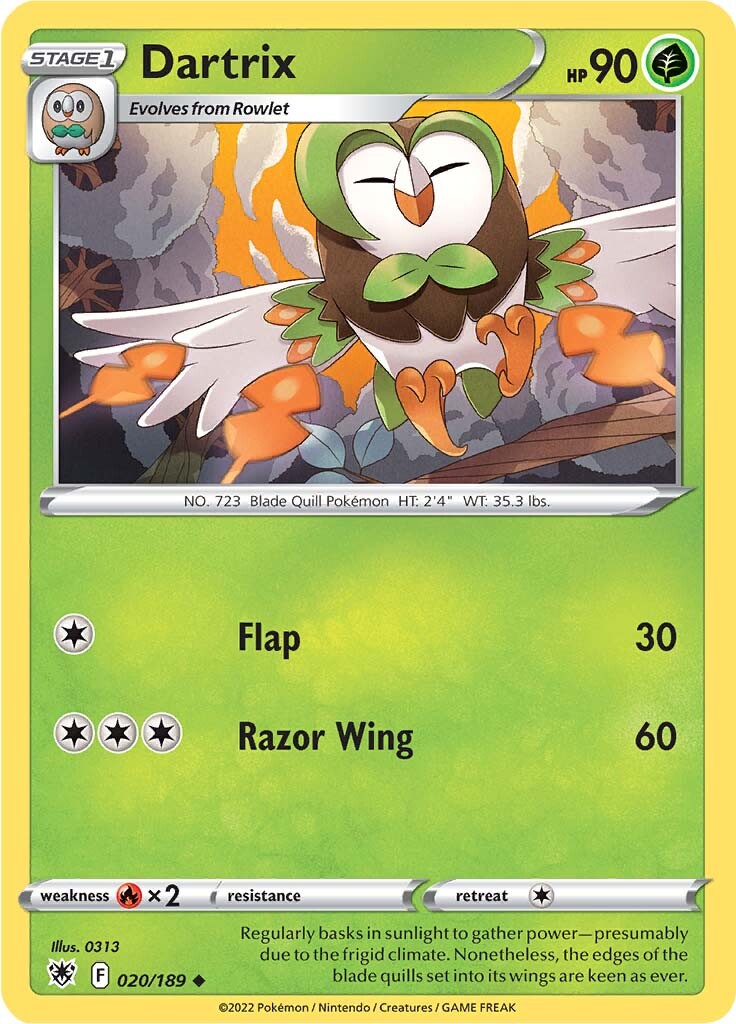 Dartrix (020/189) [Sword & Shield: Astral Radiance] | Galactic Gamez