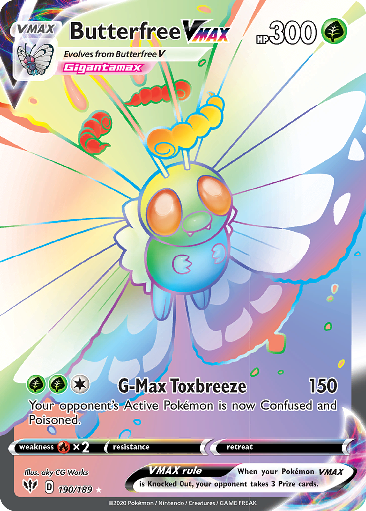 Butterfree VMAX (190/189) [Sword & Shield: Darkness Ablaze] | Galactic Gamez