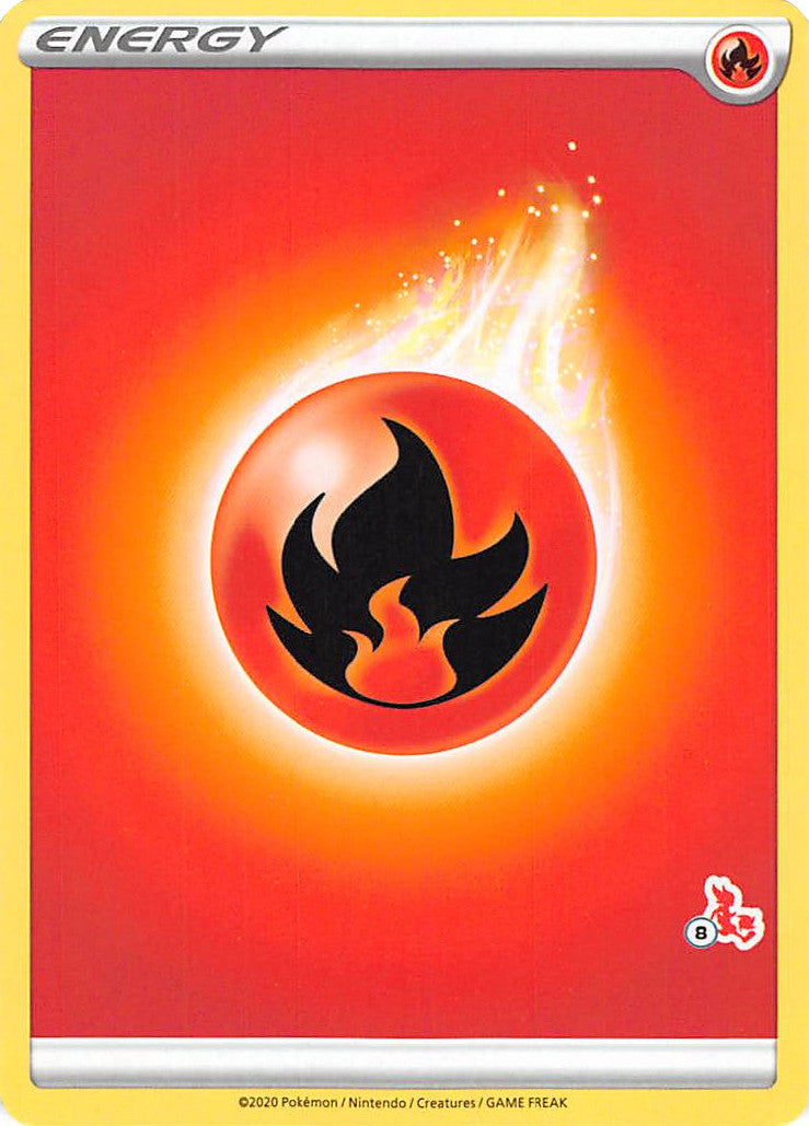 Fire Energy (Cinderace Stamp #8) [Battle Academy 2022] | Galactic Gamez