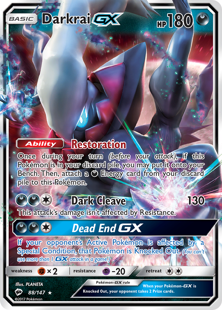 Darkrai GX (88/147) [Sun & Moon: Burning Shadows] | Galactic Gamez