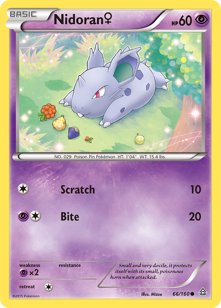 Nidoran (66/160) (Female) [XY: Primal Clash] | Galactic Gamez