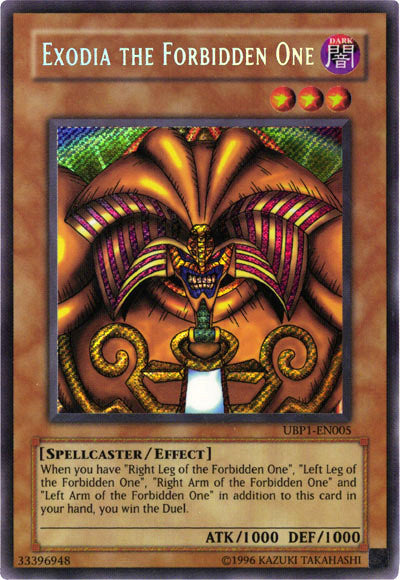 Exodia the Forbidden One [UBP1-EN005] Secret Rare | Galactic Gamez