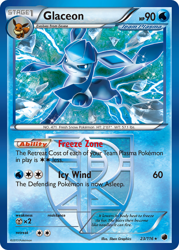 Glaceon (23/116) [Black & White: Plasma Freeze] | Galactic Gamez