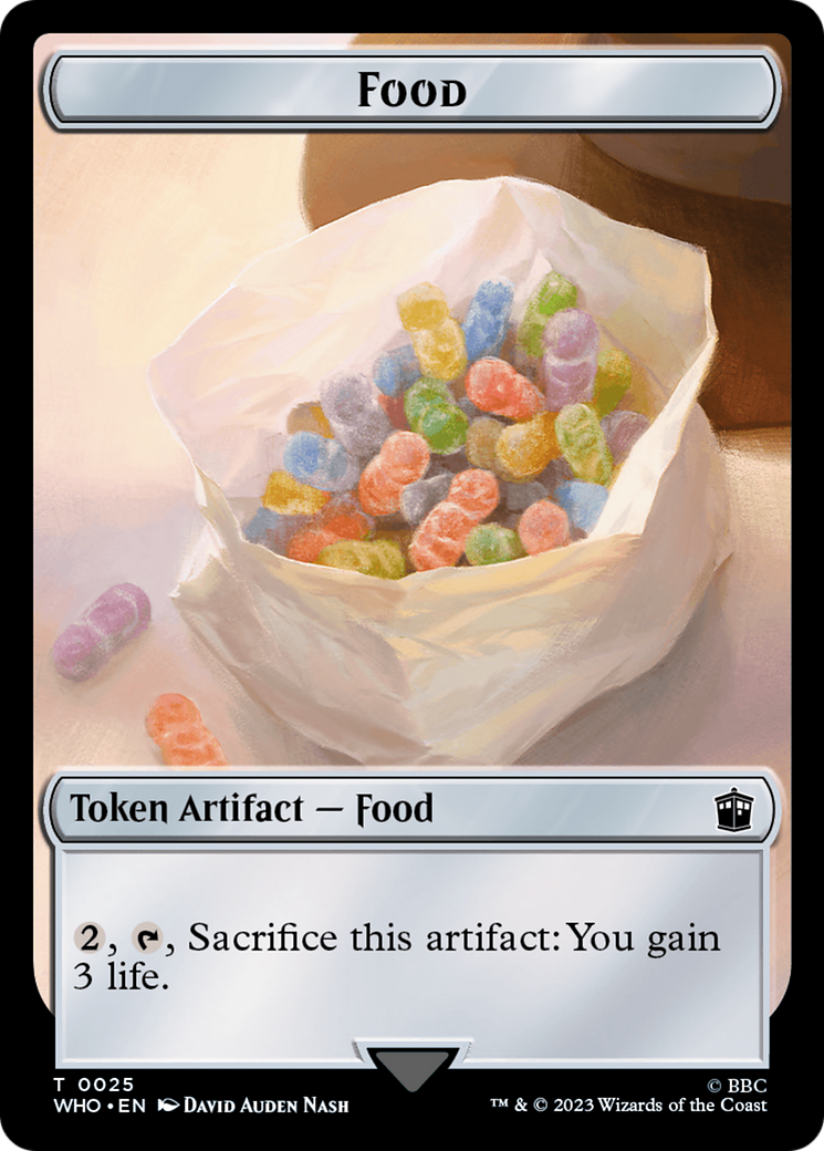 Alien // Food (0025) Double-Sided Token [Doctor Who Tokens] | Galactic Gamez