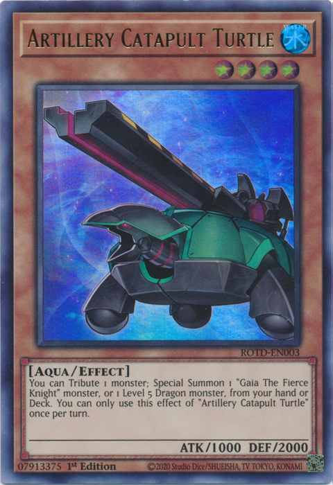 Artillery Catapult Turtle [ROTD-EN003] Ultra Rare | Galactic Gamez