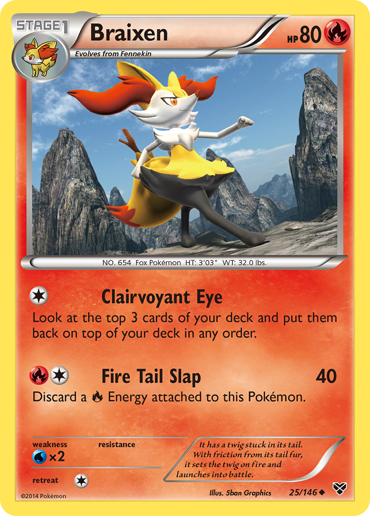 Braixen (25/146) [XY: Base Set] | Galactic Gamez