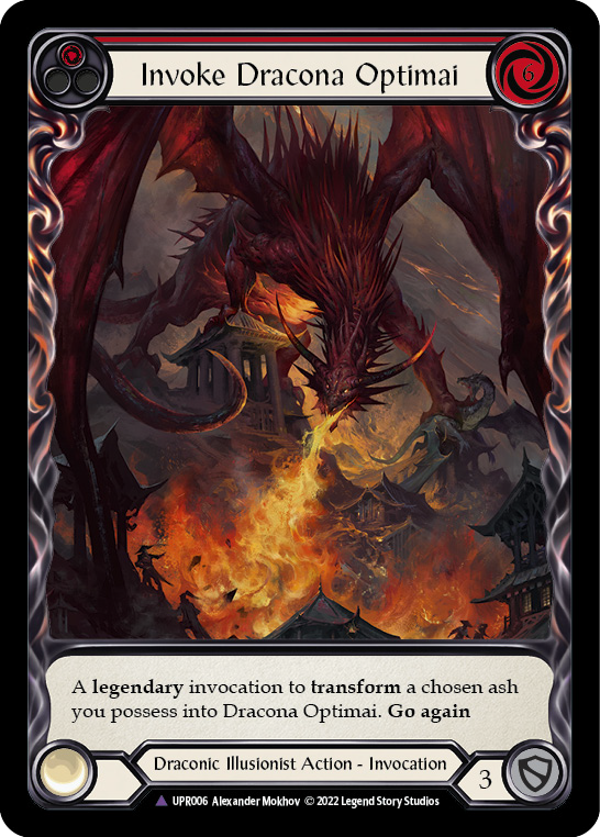 Invoke Dracona Optimai // Dracona Optimai (Marvel) [UPR006] (Uprising)  Cold Foil | Galactic Gamez