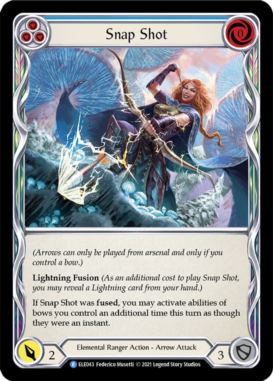 Snap Shot (Blue) [ELE043] (Tales of Aria)  1st Edition Rainbow Foil | Galactic Gamez