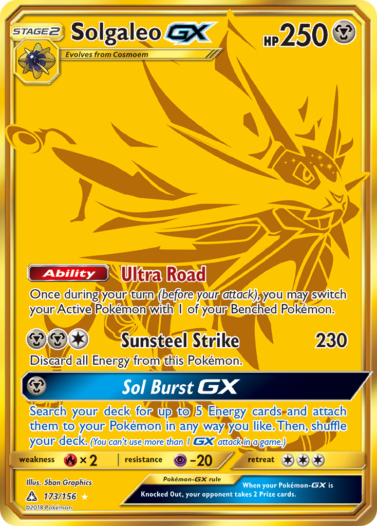 Solgaleo GX (173/156) [Sun & Moon: Ultra Prism] | Galactic Gamez