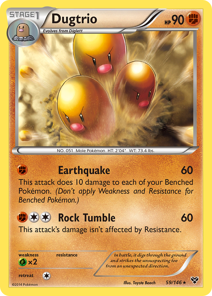 Dugtrio (59/146) [XY: Base Set] | Galactic Gamez