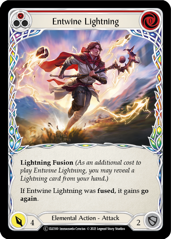 Entwine Lightning (Red) [U-ELE100] Unlimited Rainbow Foil | Galactic Gamez