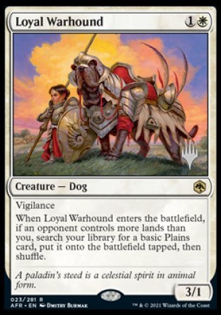 Loyal Warhound (Promo Pack) [Dungeons & Dragons: Adventures in the Forgotten Realms Promos] | Galactic Gamez