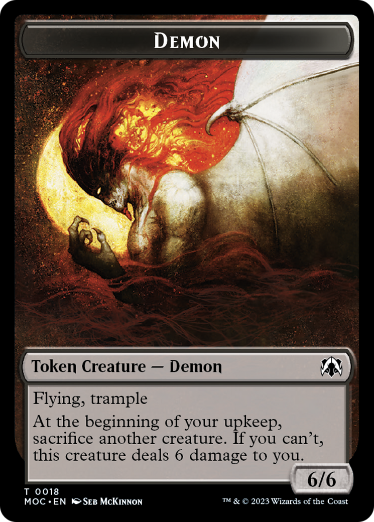 Angel (3) // Demon Double-Sided Token [March of the Machine Commander Tokens] | Galactic Gamez