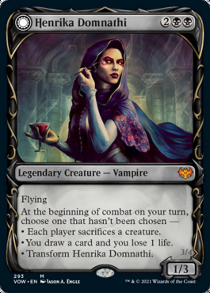 Henrika Domnathi // Henrika, Infernal Seer (Showcase Fang Frame) [Innistrad: Crimson Vow] | Galactic Gamez