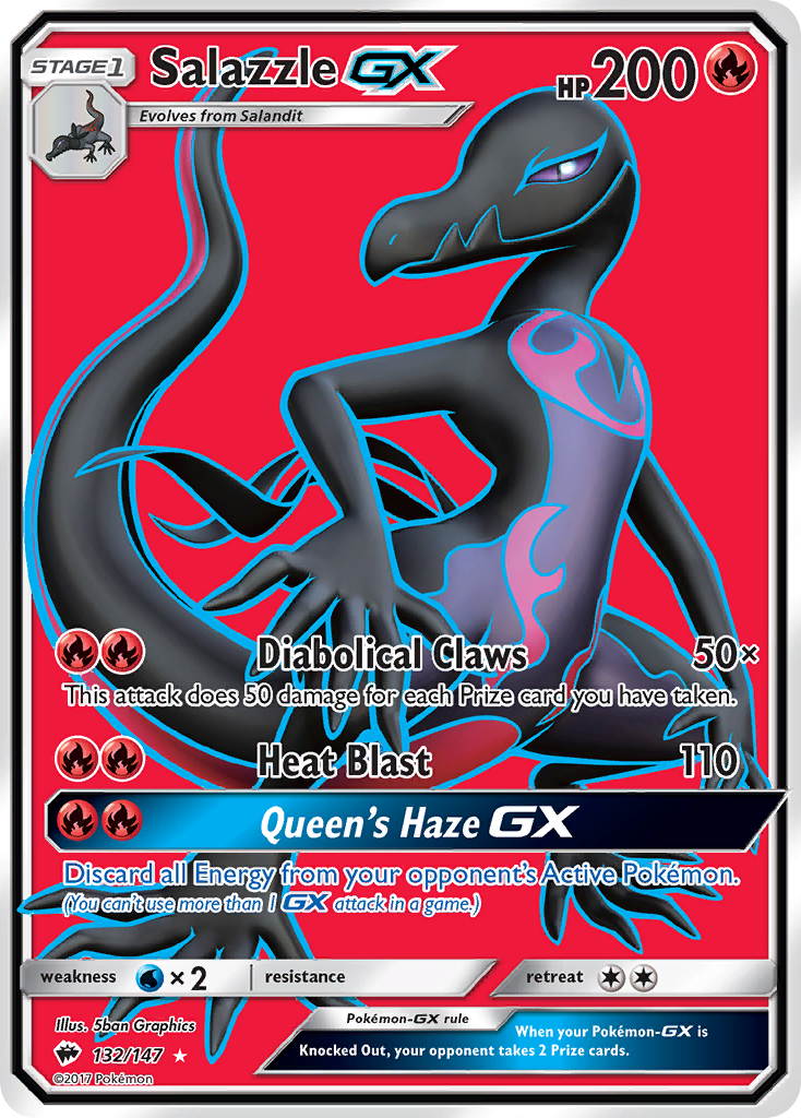 Salazzle GX (132/147) [Sun & Moon: Burning Shadows] | Galactic Gamez