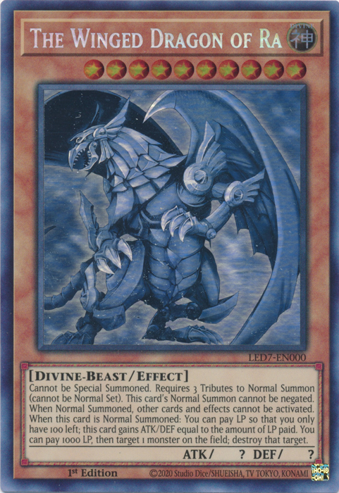 The Winged Dragon of Ra (Ghost Rare) [LED7-EN000] Ghost Rare | Galactic Gamez