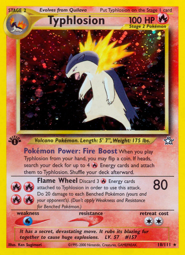 Typhlosion (18/111) [Neo Genesis 1st Edition] | Galactic Gamez