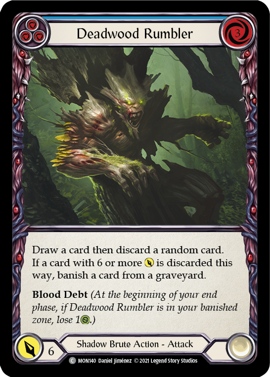 Deadwood Rumbler (Blue) (Rainbow Foil) [MON140-RF] 1st Edition Rainbow Foil | Galactic Gamez