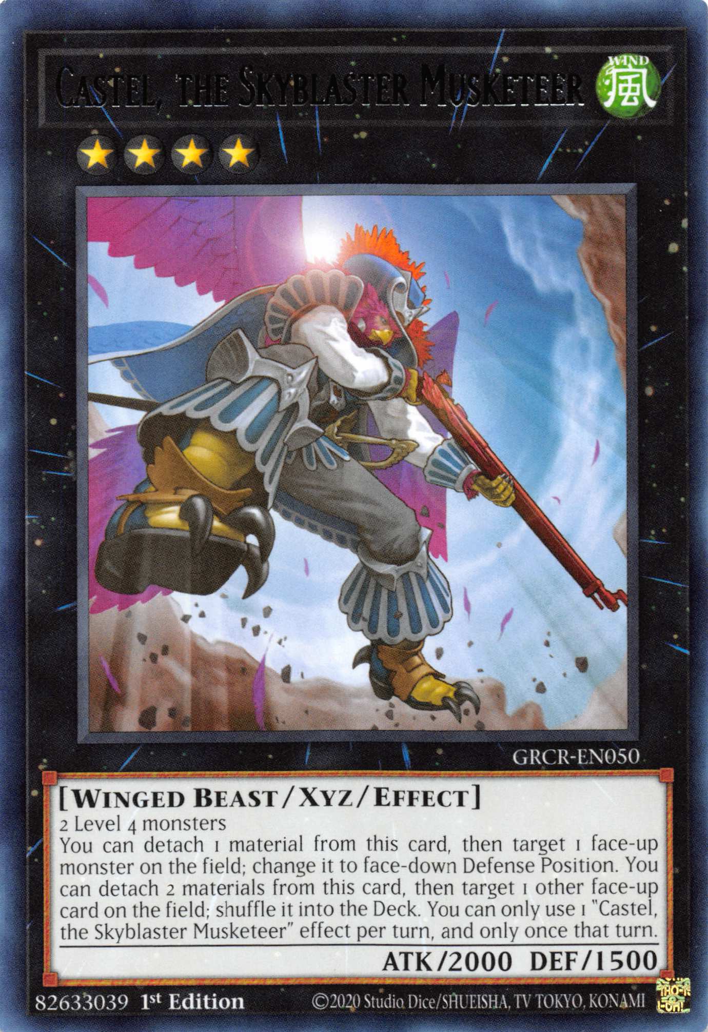 Castel, the Skyblaster Musketeer [GRCR-EN050] Rare | Galactic Gamez