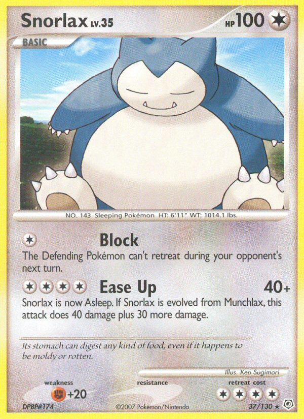 Snorlax (37/130) [Diamond & Pearl: Base Set] | Galactic Gamez