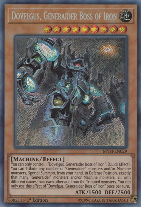 Dovelgus, Generaider Boss of Iron [MYFI-EN029] Secret Rare | Galactic Gamez