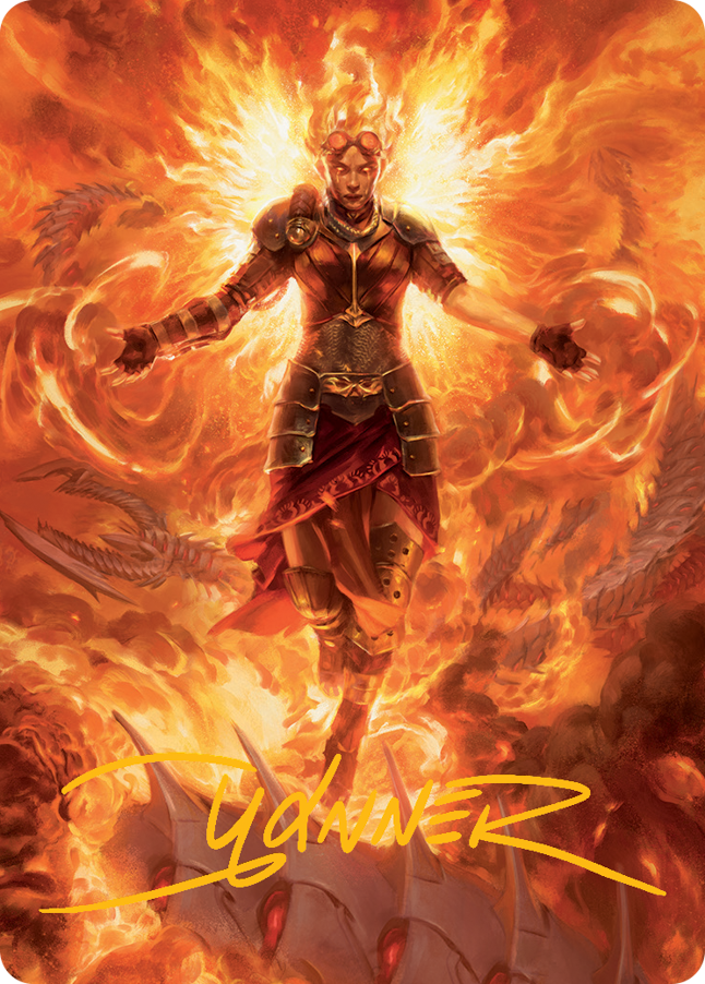 Chandra, Hope's Beacon Art Card (Gold-Stamped Signature) [March of the Machine Art Series] | Galactic Gamez