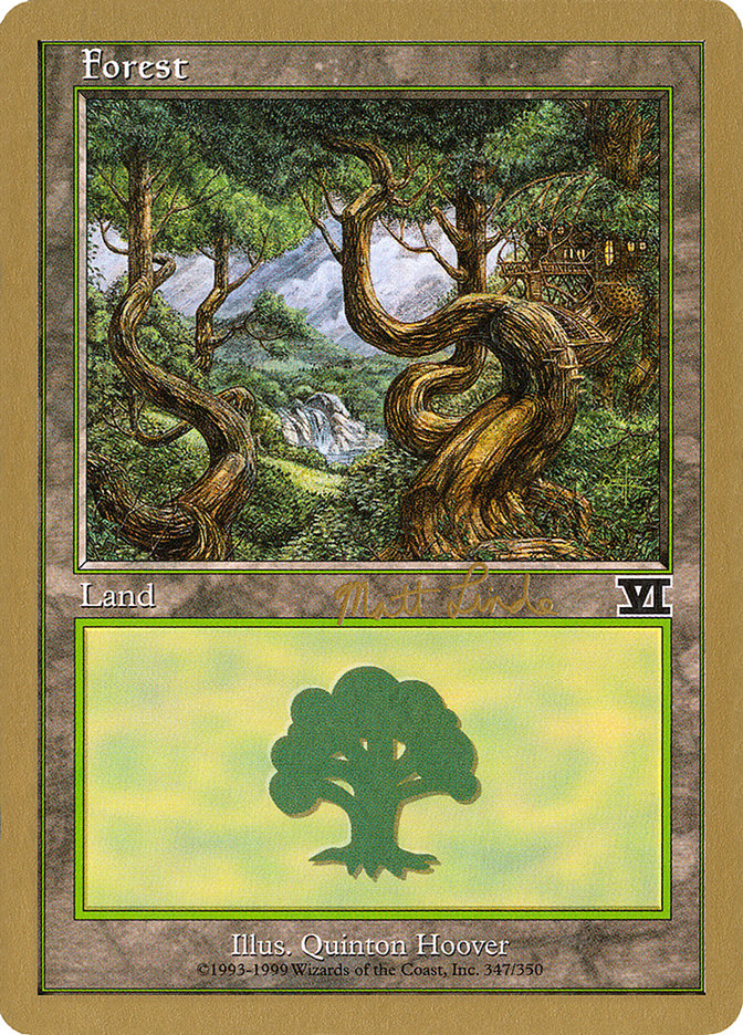 Forest (ml347b) (Matt Linde) [World Championship Decks 1999] | Galactic Gamez