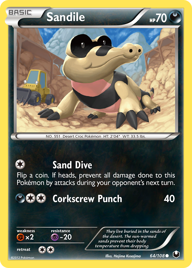 Sandile (64/108) [Black & White: Dark Explorers] | Galactic Gamez