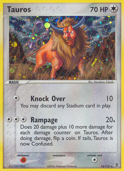 Tauros (16/112) [EX: FireRed & LeafGreen] | Galactic Gamez