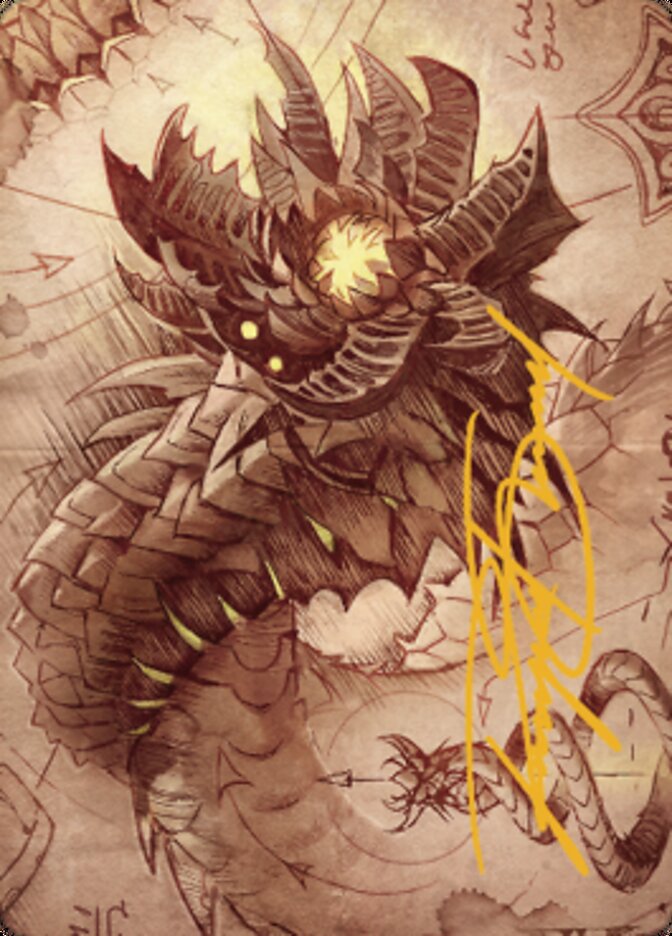 Wurmcoil Engine Art Card (Gold-Stamped Signature) [The Brothers' War Art Series] | Galactic Gamez