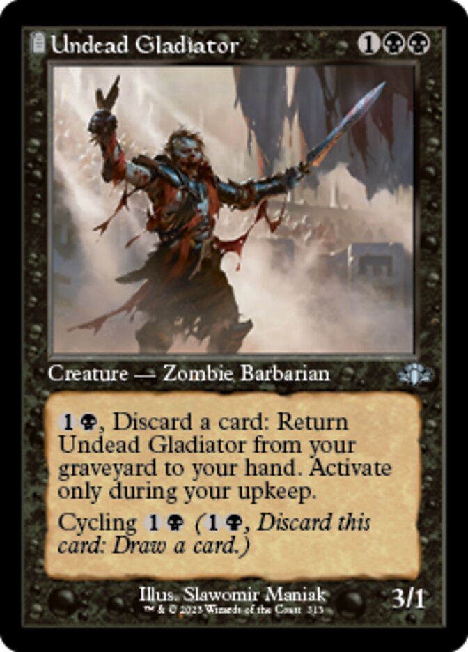 Undead Gladiator (Retro) [Dominaria Remastered] | Galactic Gamez