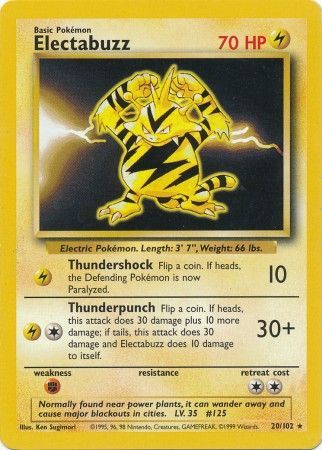 Electabuzz (20/102) [Base Set Unlimited] | Galactic Gamez