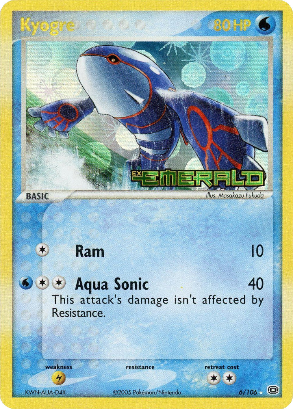 Kyogre (6/106) (Stamped) [EX: Emerald] | Galactic Gamez