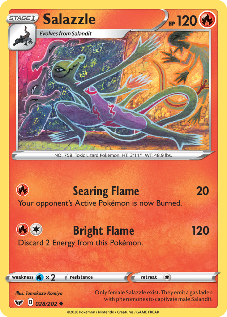 Salazzle (028/202) [Sword & Shield: Base Set] | Galactic Gamez