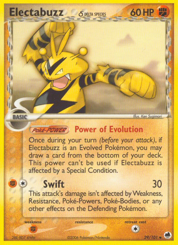 Electabuzz (29/101) (Delta Species) [EX: Dragon Frontiers] | Galactic Gamez