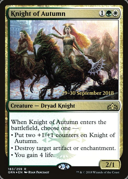 Knight of Autumn [Guilds of Ravnica Promos] | Galactic Gamez